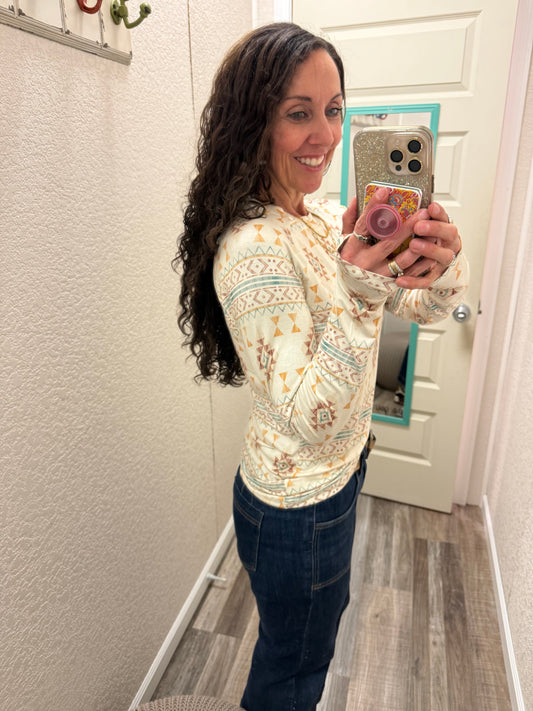 Geo Blair Long Sleeve Top