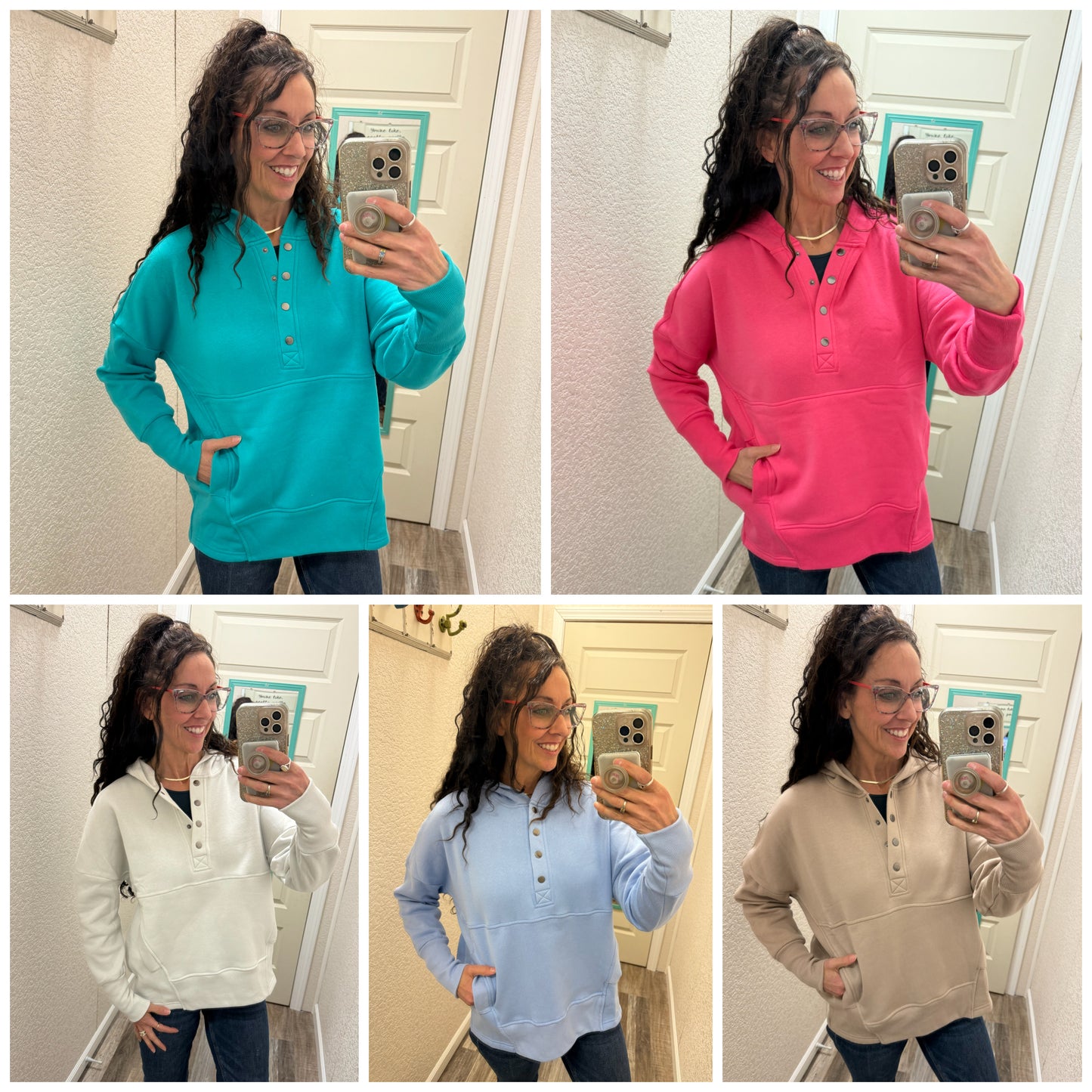 Addie Snap Front Fleece Hoodie