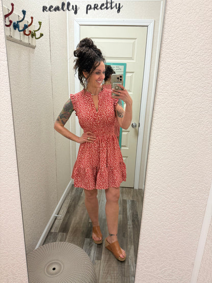 American Dreams Smocked Waist Dress