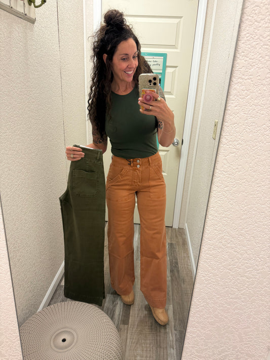 Leaf Season Jeans Hi Rise Wide Leg Mica Jeans