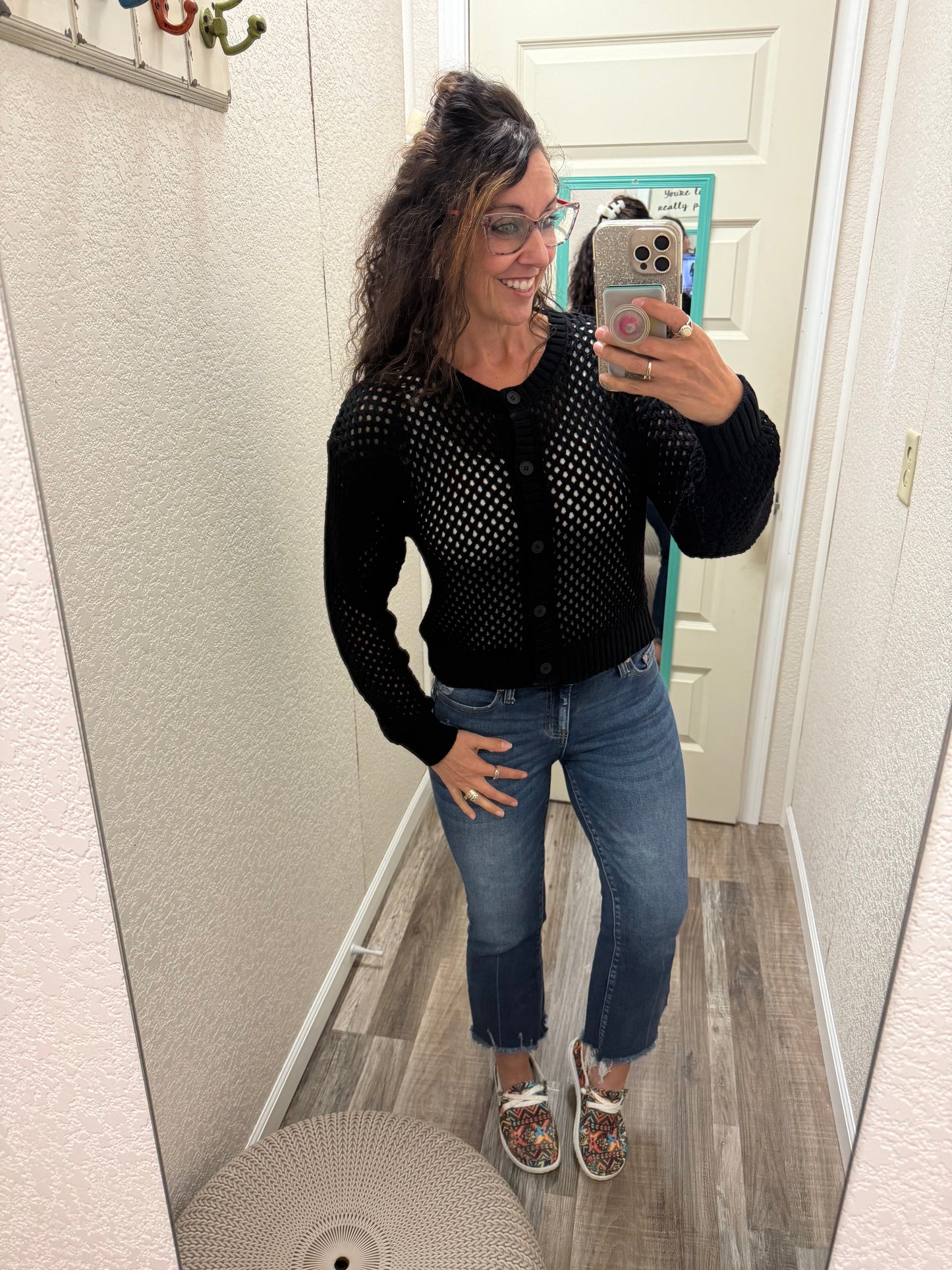 Nicki Crochet Sweater Cardigan