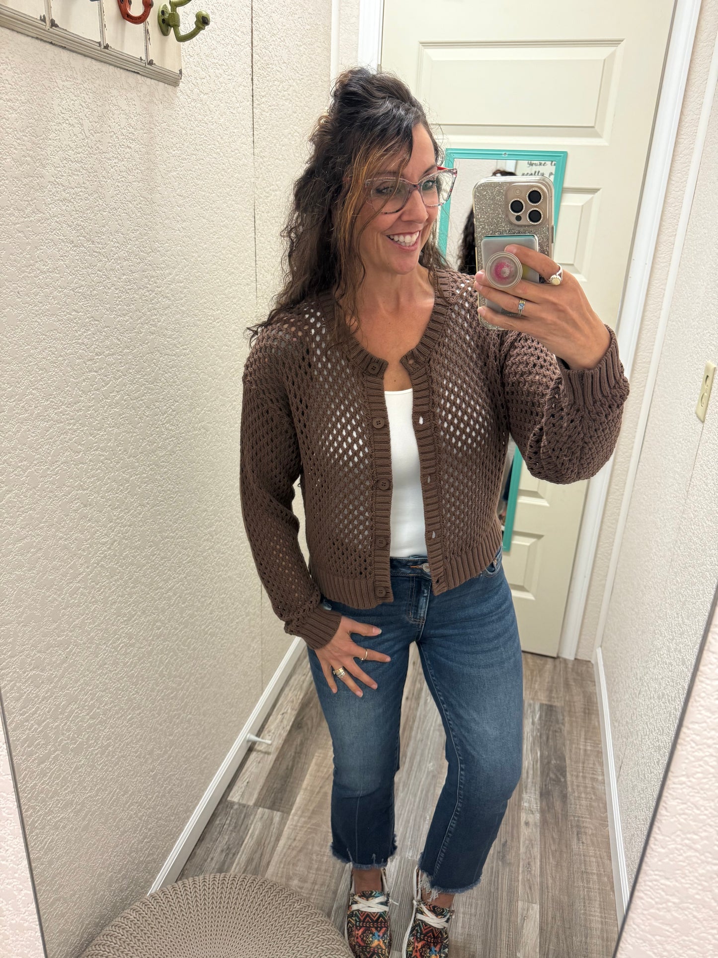 Nicki Crochet Sweater Cardigan