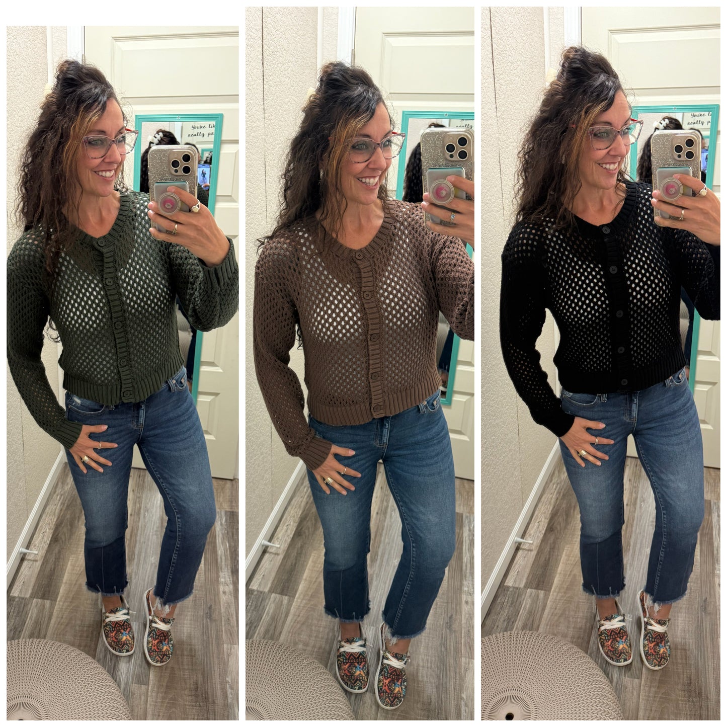 Nicki Crochet Sweater Cardigan
