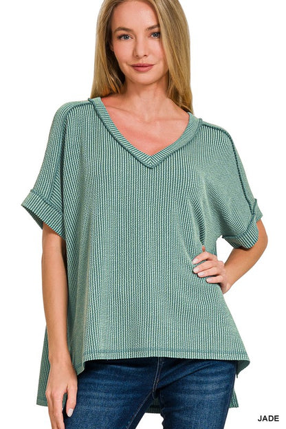 Courtney Corded V neck