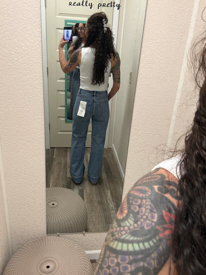 Darla Hi Rise Tummy Control Wide Flare With Wide Hem Risen Jeans