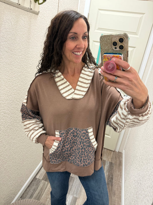 Lucky Leopard Print Hoodie