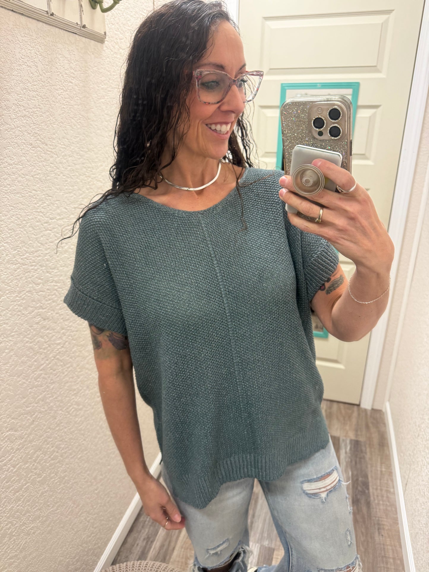 Shayla Short Sleeve Sweater Top