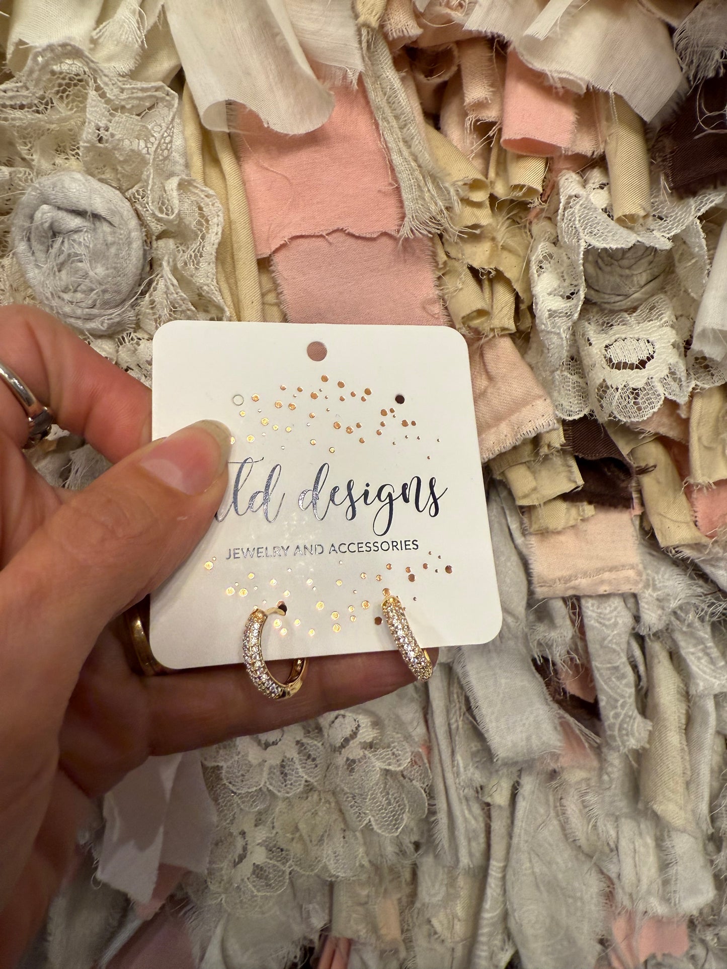 Shimmering Huggies - Gold Plated Earrings