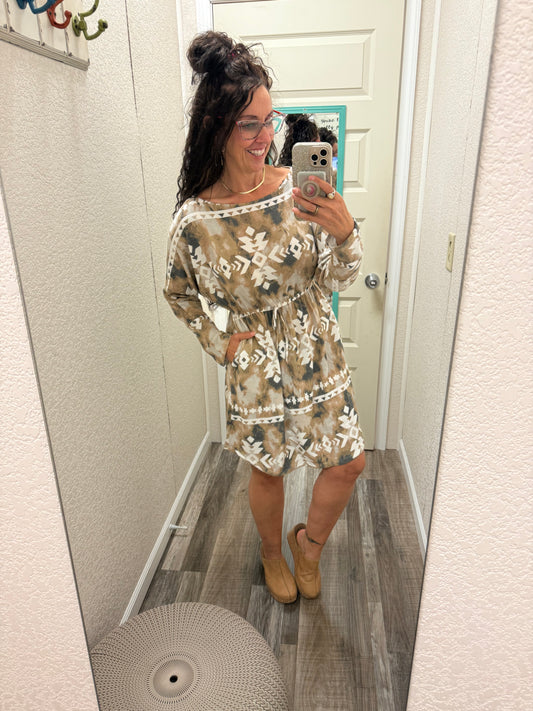Brielle Geo print dress