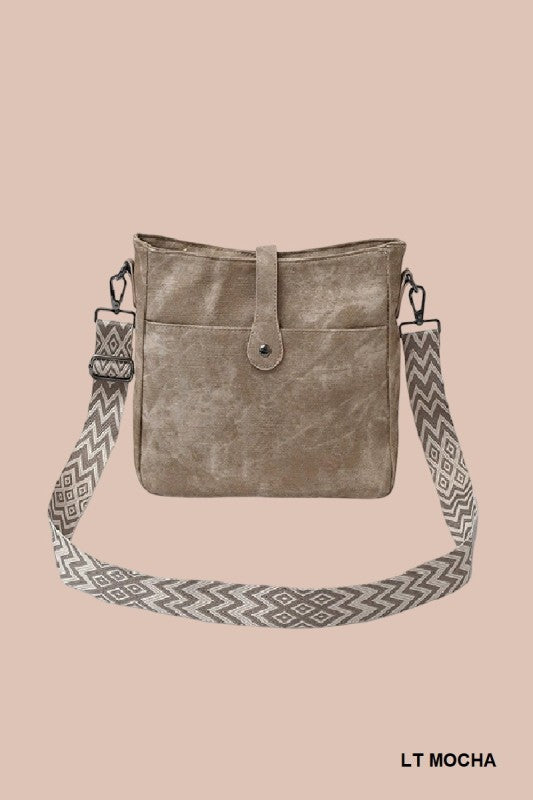Daily - Distressed Faux Leather Crossbody Purse