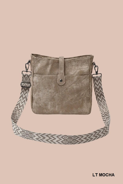 Daily - Distressed Faux Leather Crossbody Purse