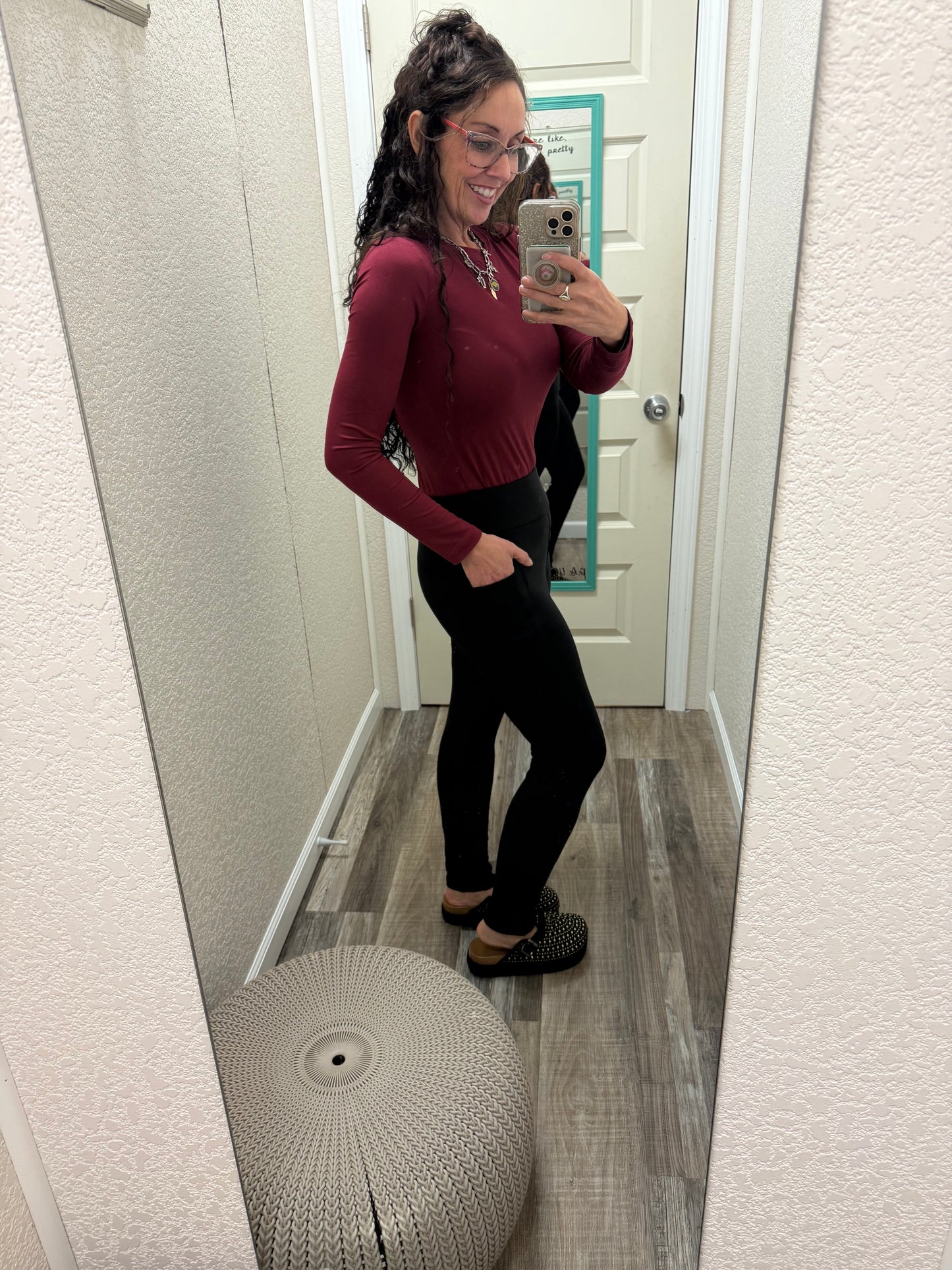 Fleece Black Betty Full Length Leggings with Pockets