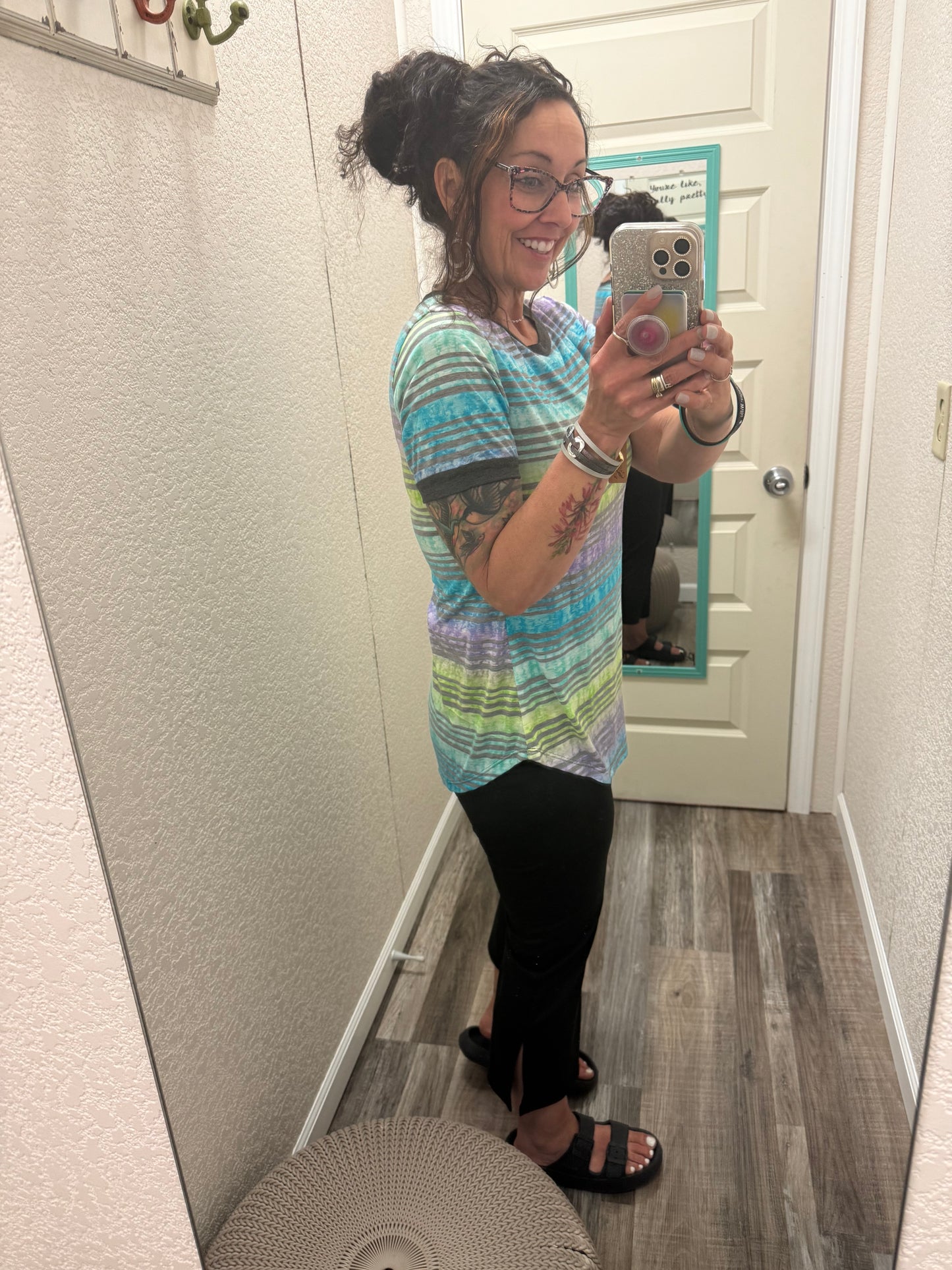 Summer Stripes Short Sleeve Top