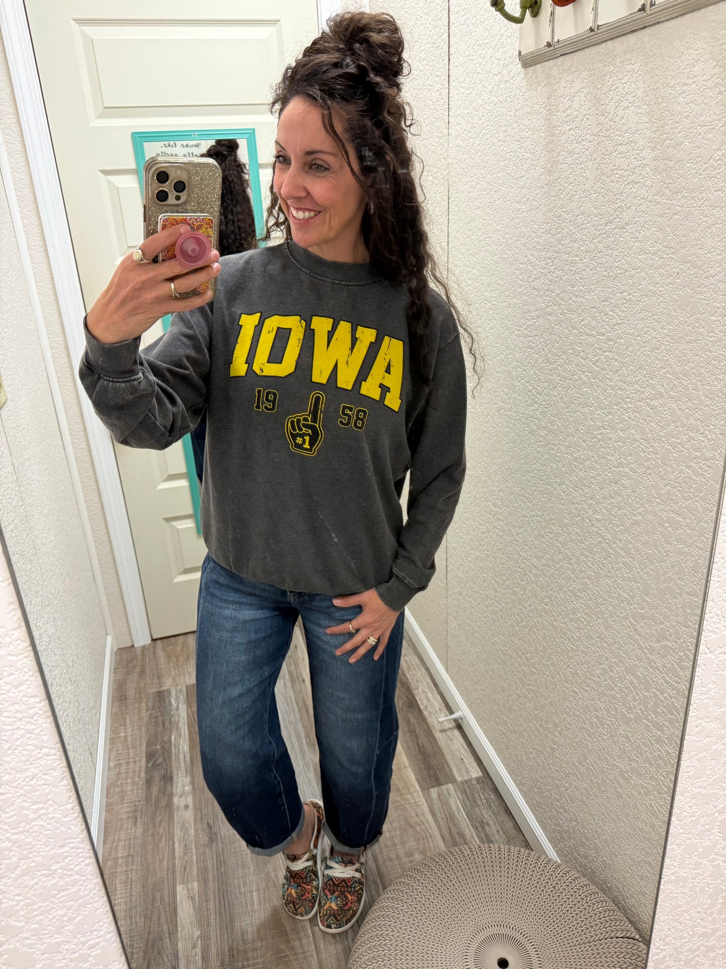 IOWA #1 1958 - mineral black GRAPHIC SWEATSHIRT