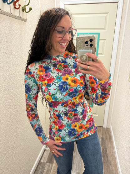 Country Kitchen Bloom Mesh Top