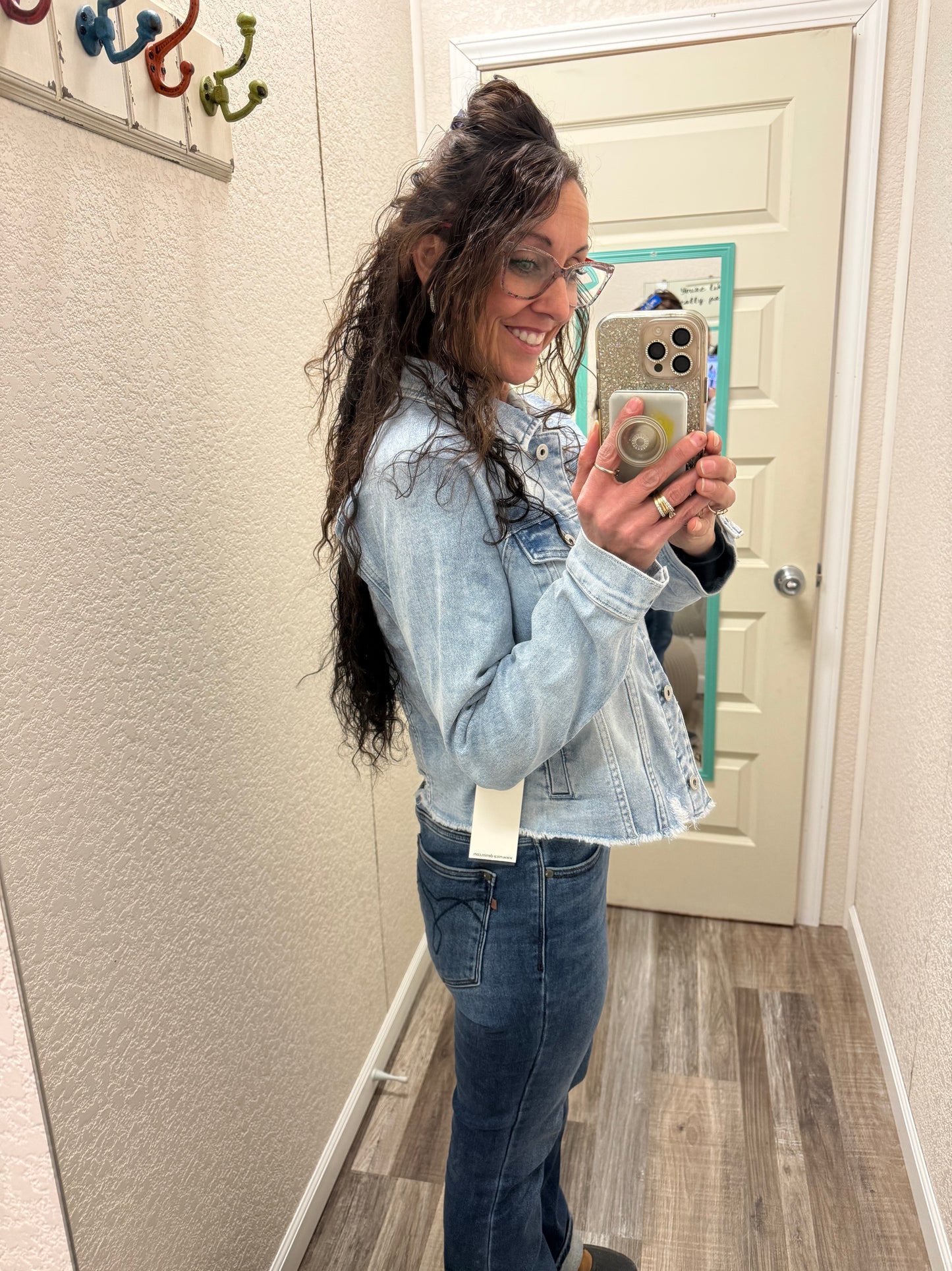 Rita Raw Hem Jean Jacket