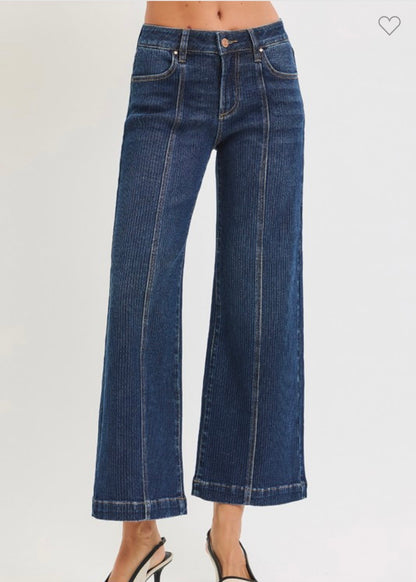 Cassidy Cropped Wide Leg Risen Jeans