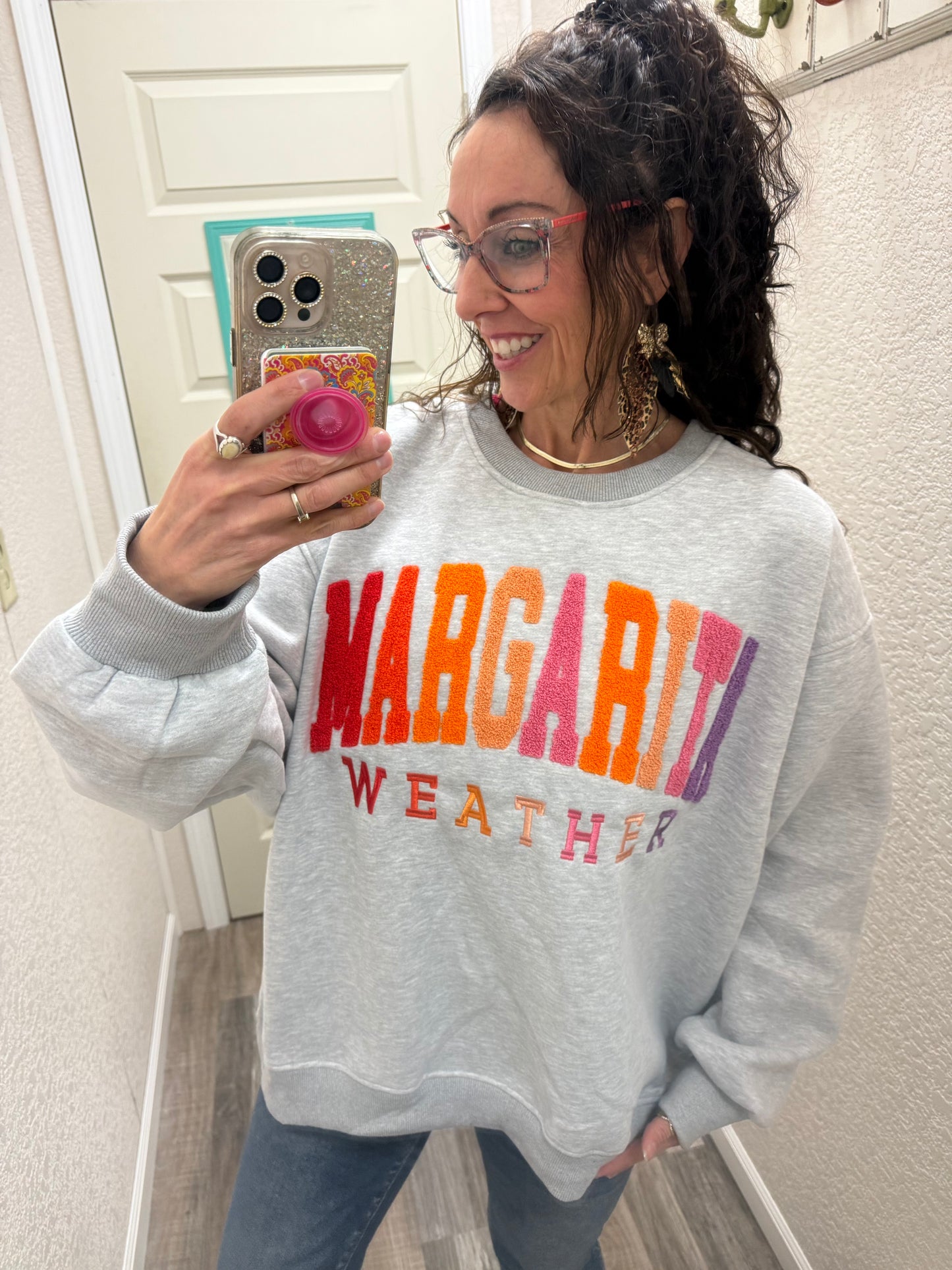 Margarita Weather Embroidered Sweatshirt