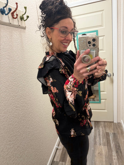 Fierce Floral Printed Blouse