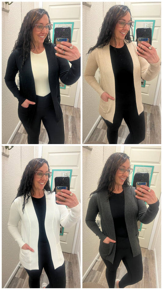 Perfect Basic Open Front Cardigan