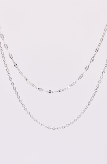 Resort - Double Luxe Chain Necklace - SS & WR