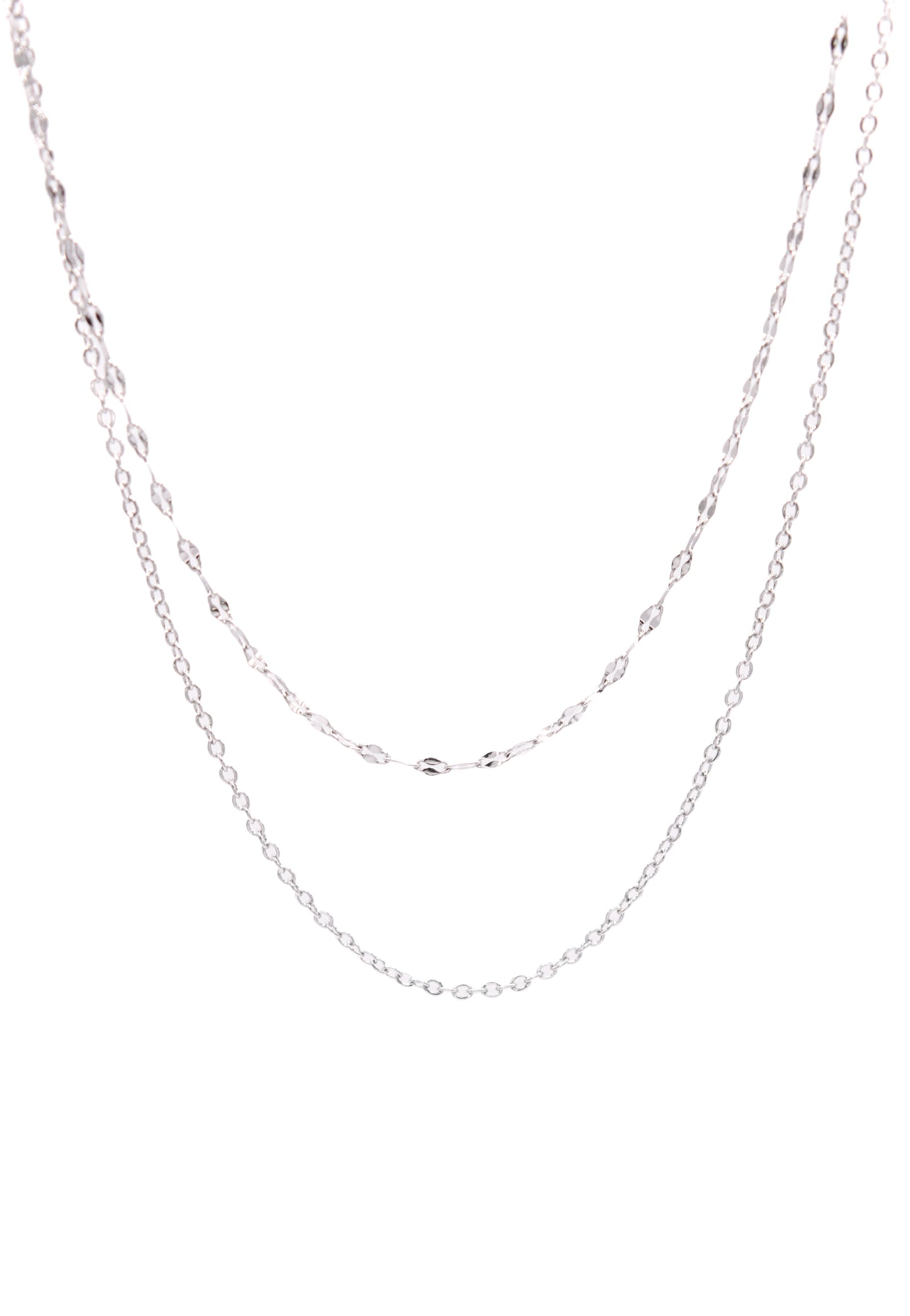 Resort - Double Luxe Chain Necklace - SS & WR