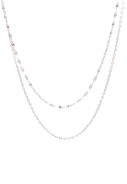 Resort - Double Luxe Chain Necklace - SS & WR