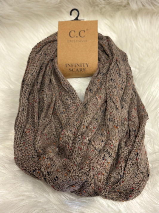 Taupe infinity scarf