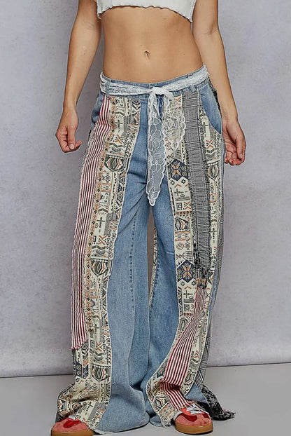 Deena Patchwork Flare Pants