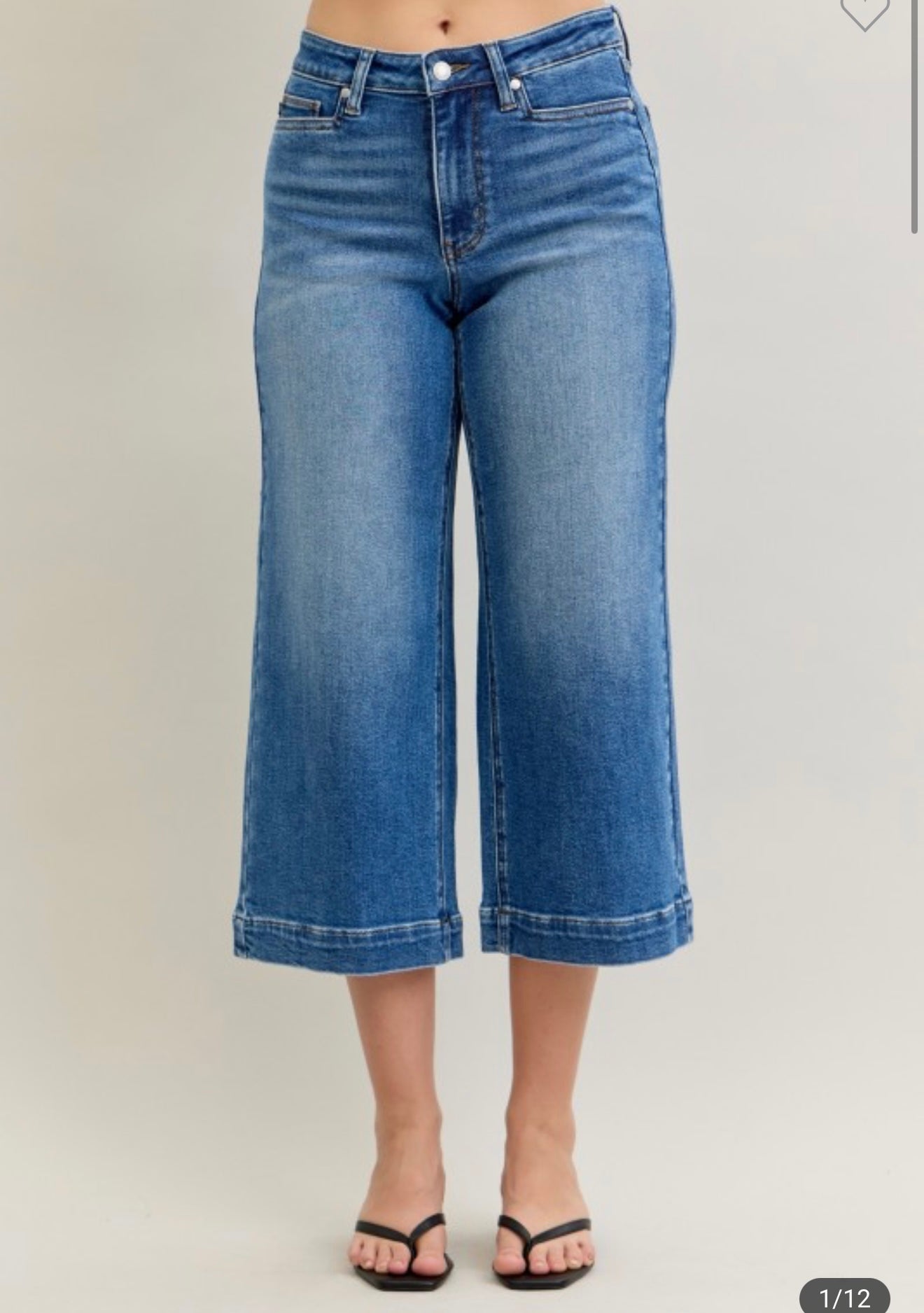 LuElla Wide Crop Vintage Pkts Mid Rise Judy Blue