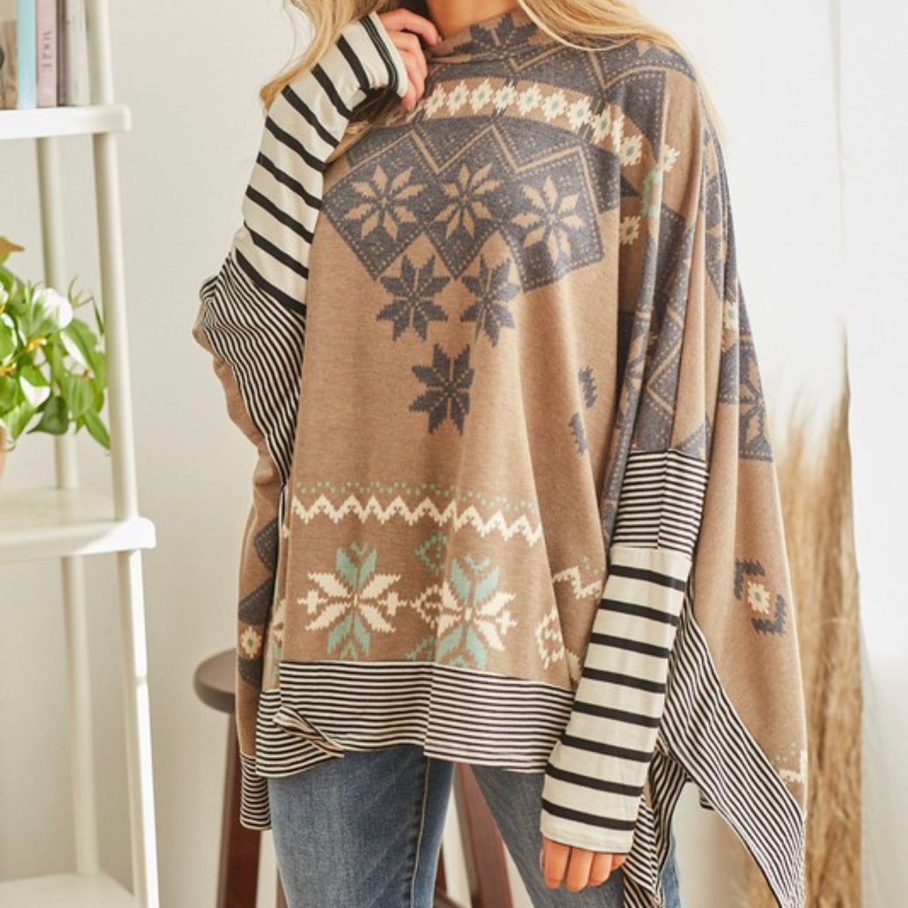 Pamela Poncho Tunic Top
