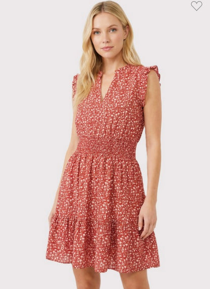 American Dreams Smocked Waist Dress
