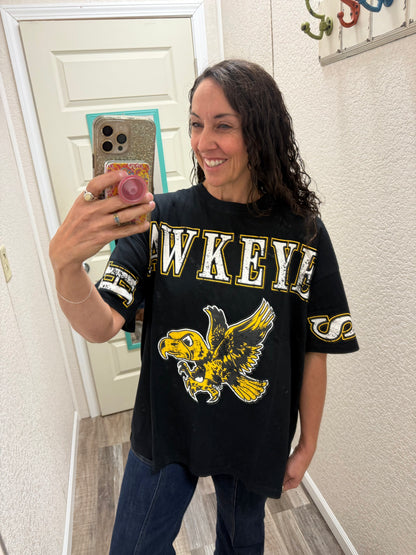 Iowa Hawkeyes Southern Split OS Band Tee