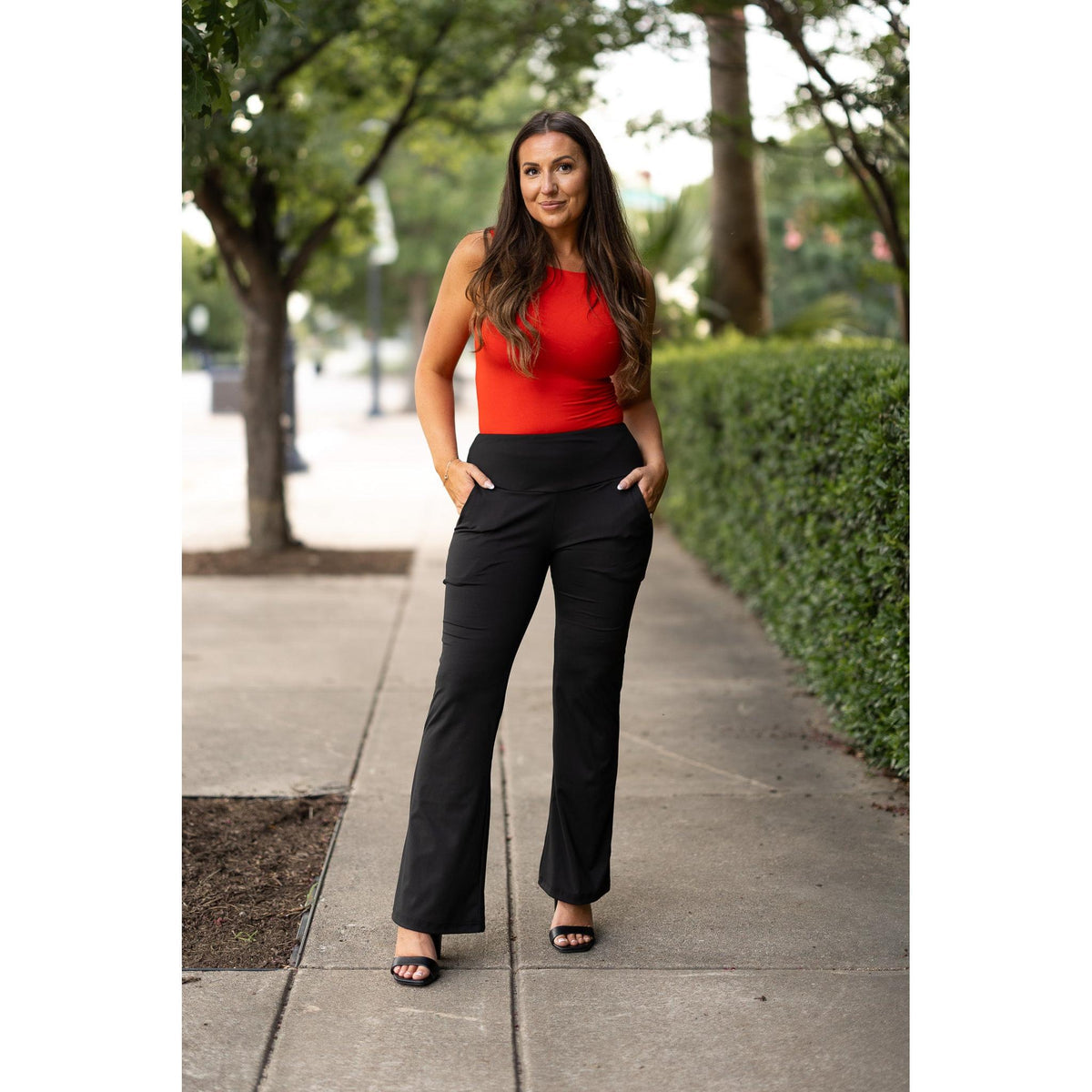 Mandi Everyday Tummy Control Full Length Pants with Pockets