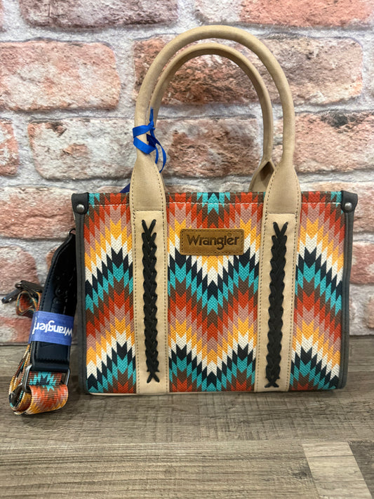 Wrangler rainbow Aztec Crossbody Tote Bag