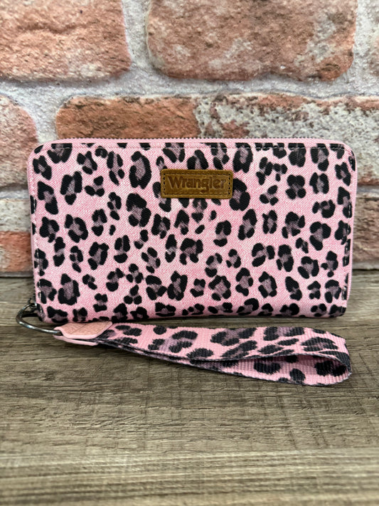 Wrangler Pink Leopard Print Wallet