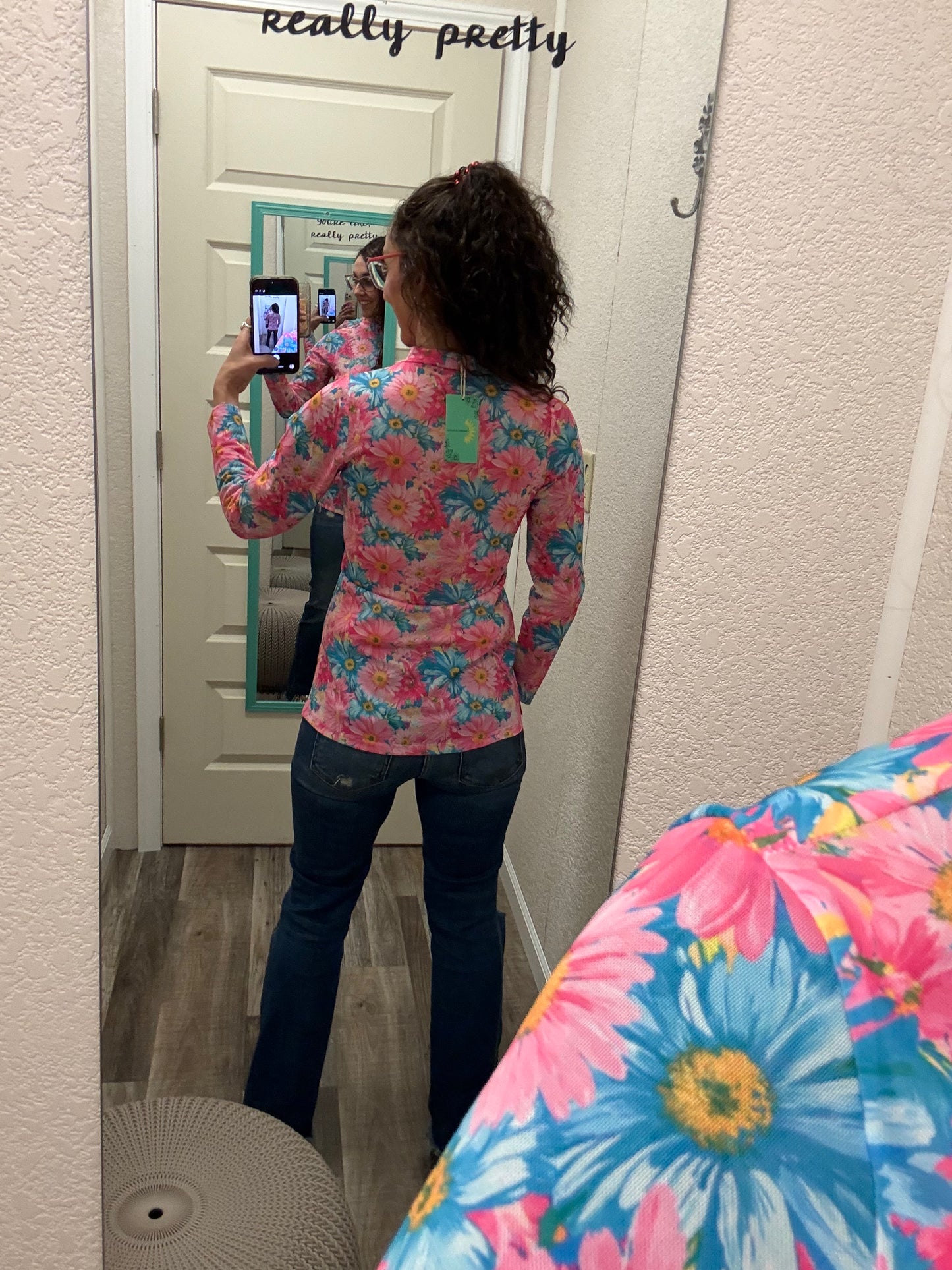 Daisy Mesh Top