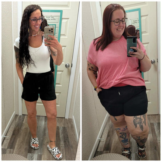 Chrissy Black Marshmallow Buttety Soft Shorts