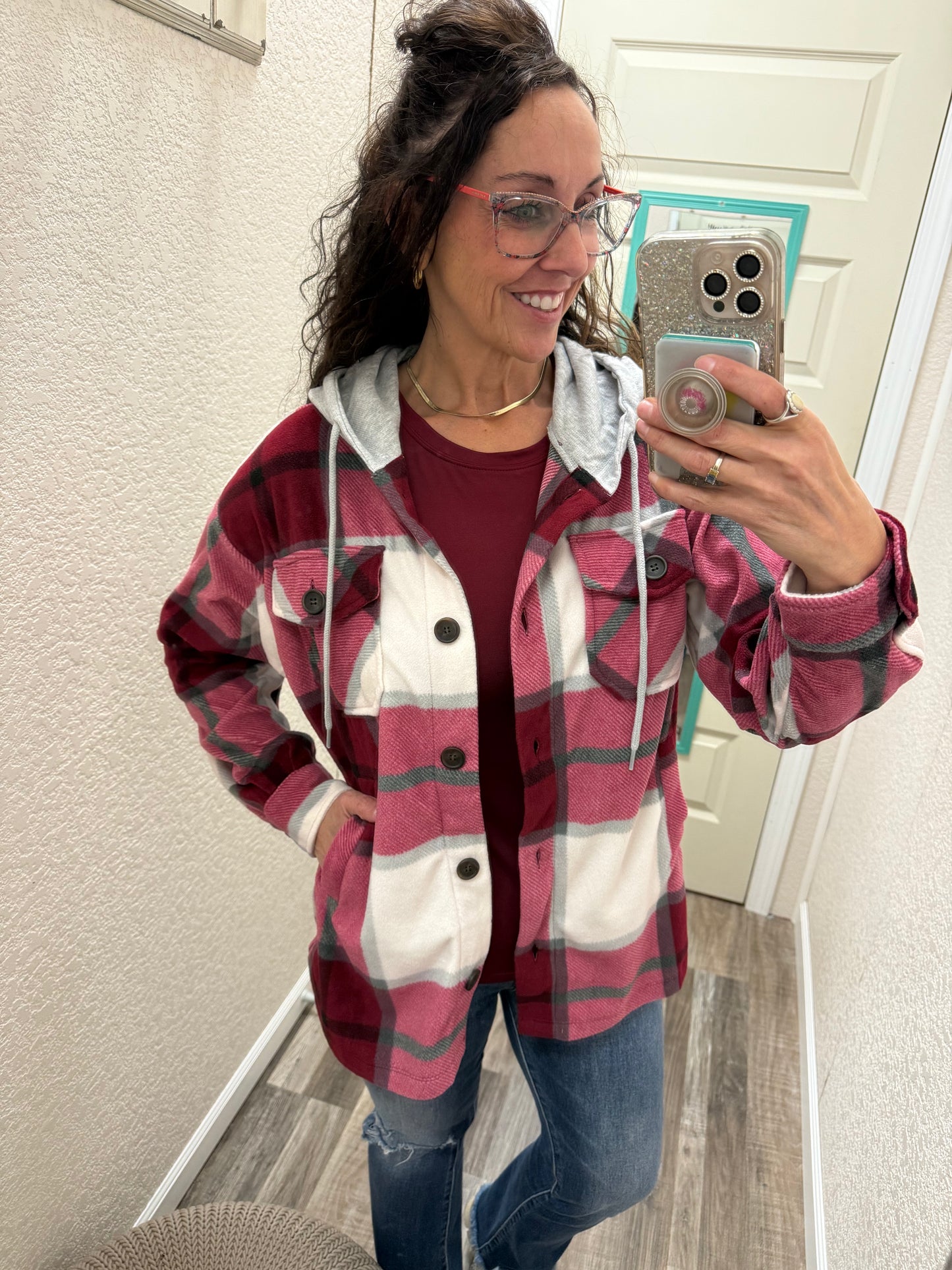 Shirley Fleece Plaid Shacket