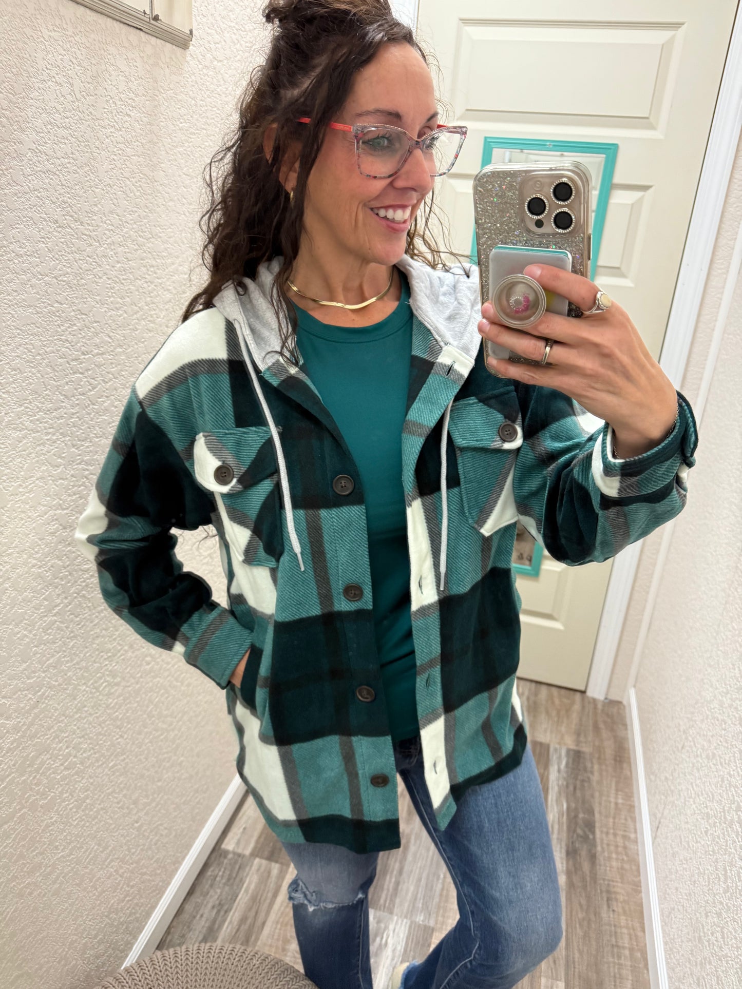 Shirley Fleece Plaid Shacket