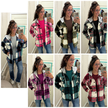 Shirley Fleece Plaid Shacket