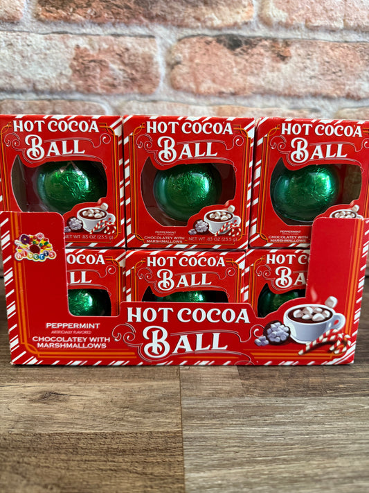 Peppermint Chocolate Hot Cocoa Bombs
