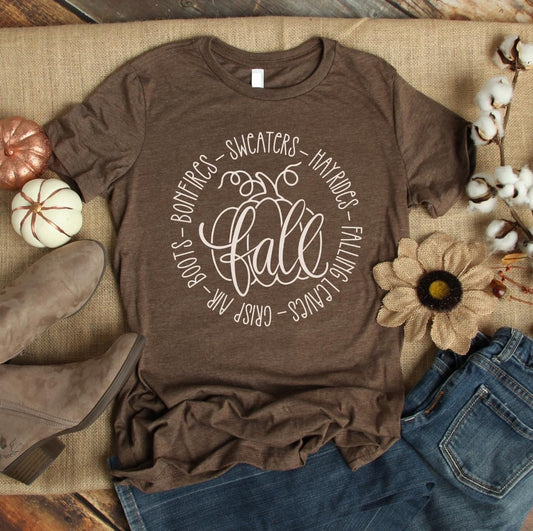 Fall Sweaters Hayrides Graphic T