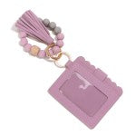 Lavender Keychain bracelet with wallet