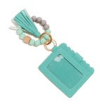 Mint Keychain bracelet with wallet