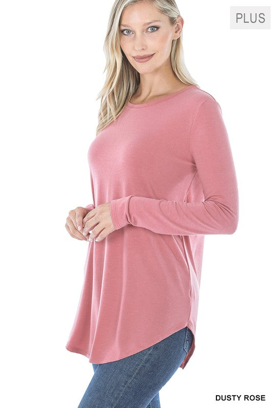 Dusty Rose - All Day Everyday Long Sleeve Tops