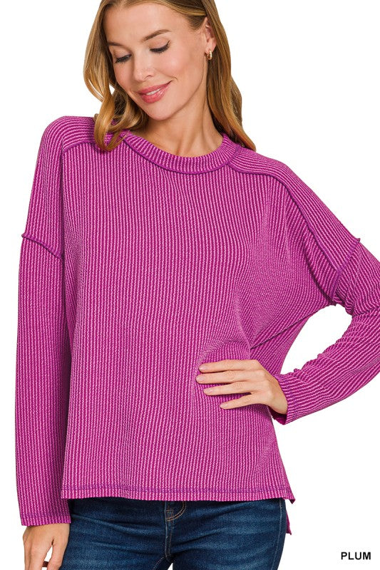 Alyssa Ribbed Long Sleeve Top