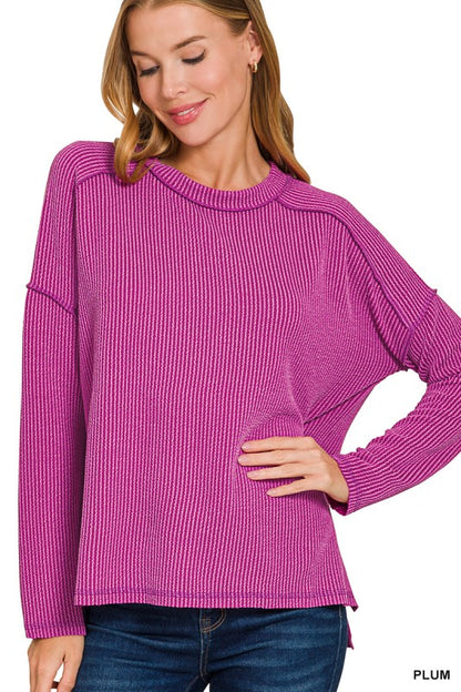 Alyssa Ribbed Long Sleeve Top