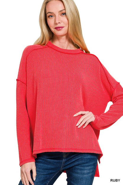 Alyssa Ribbed Long Sleeve Top