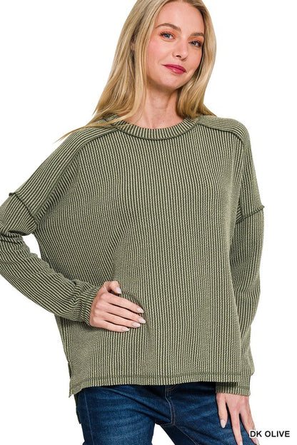 Alyssa Ribbed Long Sleeve Top